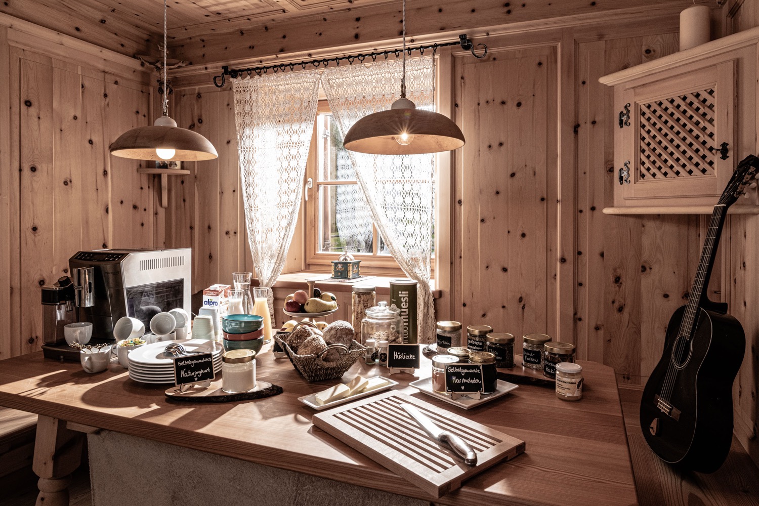 Wooden furniture with a portal-like window